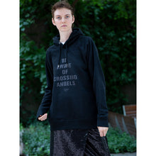 Load image into Gallery viewer, BE AWARE of CROSSING ANGELS - ECO -Unisex pullover hoodie