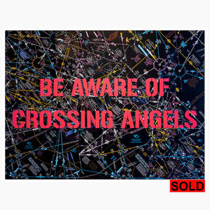 Be Aware of Crossing Angels 48x36" Night
