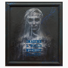 Load image into Gallery viewer, Plastic Bride - 21x24 - Mixed Media - Vintage Frame