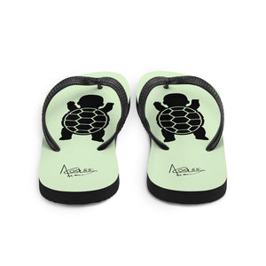BABY TURTLE - by Acool55 -Aqua Green - Flip-Flops