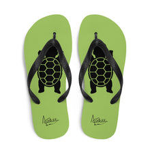 Load image into Gallery viewer, BABY TURTLE - by Acool55 -Emerald Green - Flip-Flops