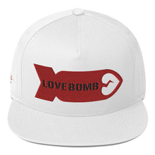 Load image into Gallery viewer, LOVE BOMB - Embroidered Flat Bill Cap