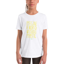 Load image into Gallery viewer, Imagine a World Without Plastic - HOLD ME CLOSE - Youth Short Sleeve T-Shirt