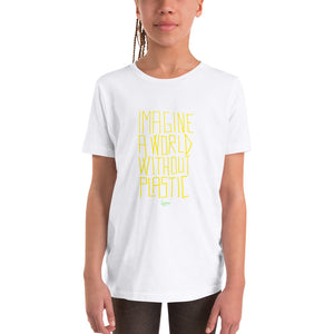 Imagine a World Without Plastic - HOLD ME CLOSE - Youth Short Sleeve T-Shirt