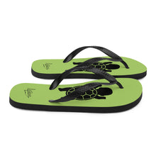 Load image into Gallery viewer, BABY TURTLE - by Acool55 -Emerald Green - Flip-Flops