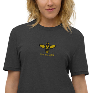 BEE HUMAN by Acool 55 LTD Edition Unisex recycled t-shirt EMBROIDERY