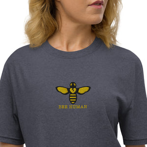 BEE HUMAN by Acool 55 LTD Edition Unisex recycled t-shirt EMBROIDERY
